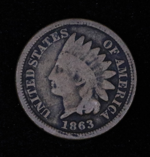 1863 INDIAN HEAD CENT PENNY COIN NICE HIGH GRADE!!