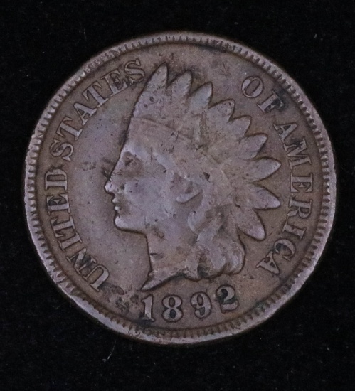 1892 INDIAN HEAD CENT PENNY COIN NICE HIGH GRADE!!