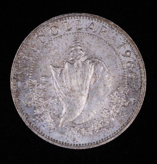 1966 $1 BAHAMA ISLAND SILVER COIN