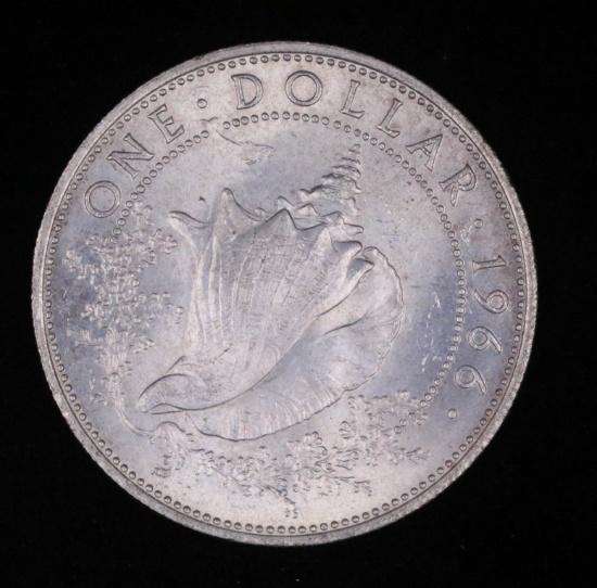 1966 $1 BAHAMA ISLAND SILVER COIN