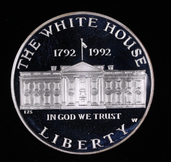 1992 $1 SILVER US MINT COMMEMORATIVE COIN PROOF WHITE HOUSE