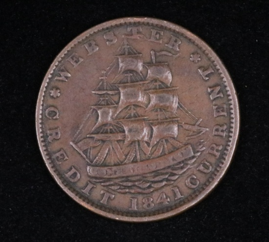 1841 COPPER TOKEN MILLIONS FOR DEFENCE NOT ONE CENT