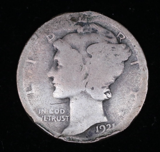 1921 MERCURY SILVER DIME COIN