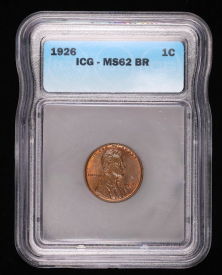 1926 WHEAT LINCOLN CENT PENNY COIN ICG VF30