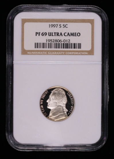 1997 S JEFFERSON NICKEL COIN NGC PF69 ULTRA CAMEO