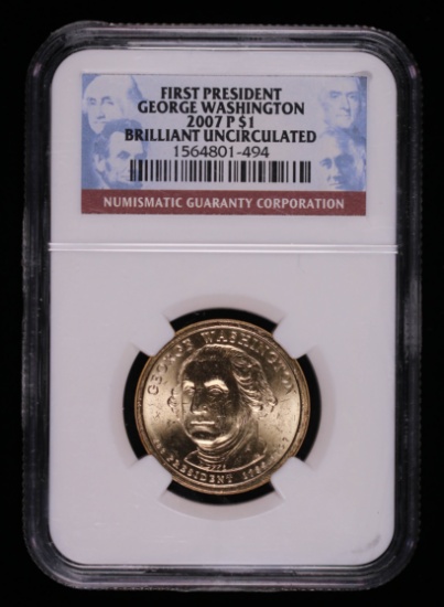 2007 P PRESIDENTIAL DOLLAR COIN NGC BRILLIANT UNCIRCULATED