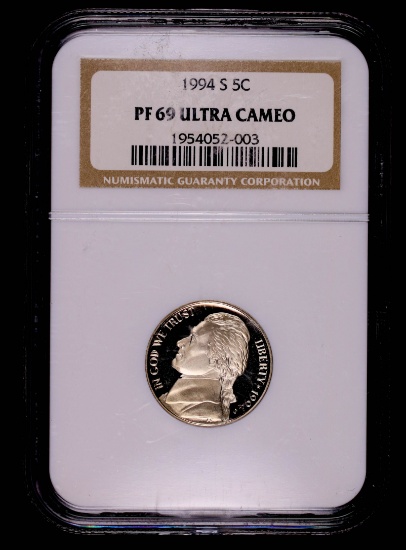 1994 S JEFFERSON NICKEL COIN PROOF NGC PF69 ULTRA CAMEO