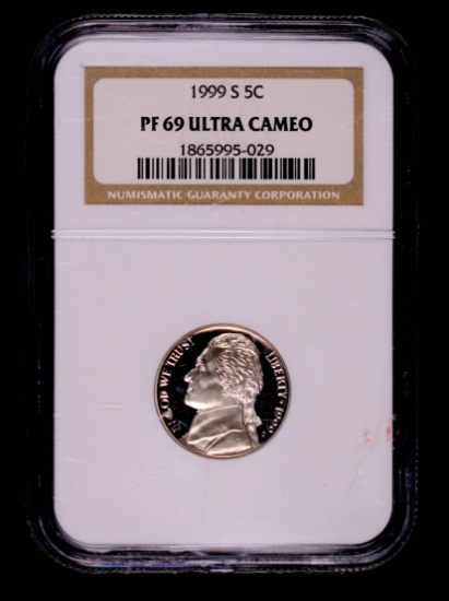 1999 S JEFFERSON NICKEL COIN PROOF NGC PF69 ULTRA CAMEO