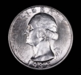 1932 WASHINGTON SILVER QUARTER DOLLAR COIN GEM BU UNC MS+++