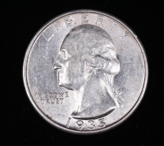 1935 WASHINGTON SILVER QUARTER DOLLAR COIN GEM BU UNC MS+++
