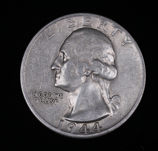 1944 D WASHINGTON SILVER QUARTER DOLLAR COIN