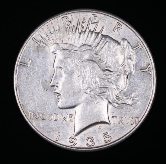 1935 PEACE SILVER DOLLAR COIN