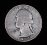 1935 D WASHINGTON SILVER QUARTER DOLLAR COIN