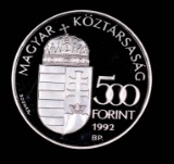 1992 HUNGARY 500 FORINT SILVER COIN SILVER CONTENT .934 TOZ