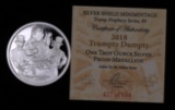 1oz .999 FINE SILVER ROUND SILVER SHIELD **TRUMPTY DUMPTY** W/ BOX & PAPERS