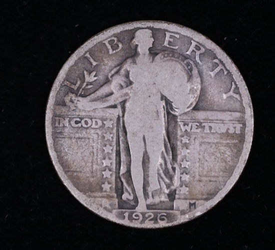 1926 D STANDING LIBERTY SILVER QUARTER DOLLAR COIN