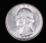 1935 WASHINGTON SILVER QUARTER DOLLAR COIN