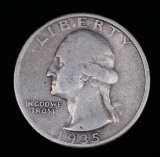 1935 S WASHINGTON SILVER QUARTER DOLLAR COIN