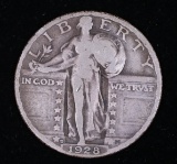 1928 D STANDING LIBERTY SILVER QUARTER DOLLAR COIN