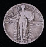 1930 STANDING LIBERTY SILVER QUARTER DOLLAR COIN