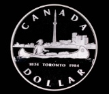1984 CANADA SILVER PL DOLLAR COIN