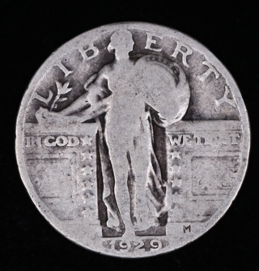 1929 STANDING LIBERTY SILVER QUARTER DOLLAR COIN