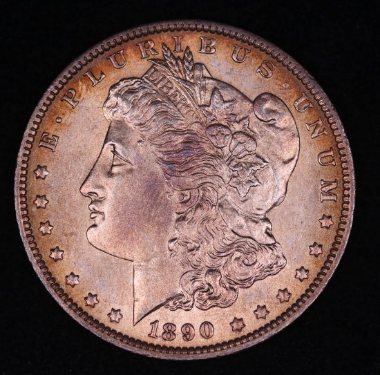 1890 O MORGAN SILVER DOLLAR COIN MONSTER TONED!!