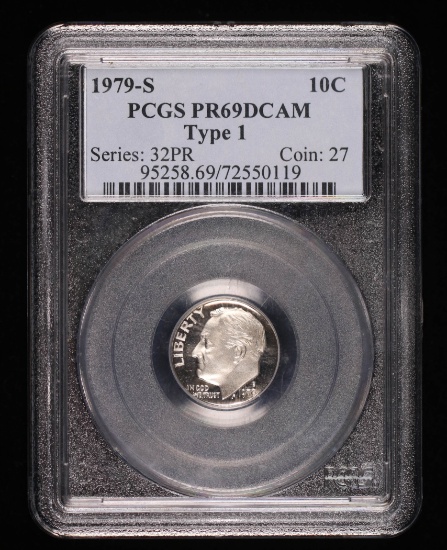 1979 S ROOSEVELT DIME COIN PROOF PCGS PR69 DCAM