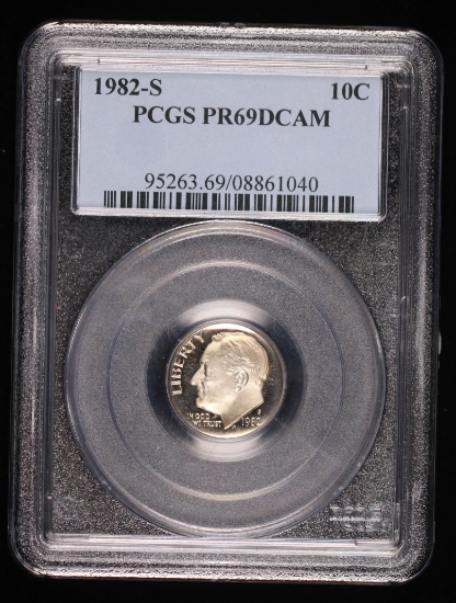 1982 S ROOSEVELT DIME COIN PROOF PCGS PR69 DCAM