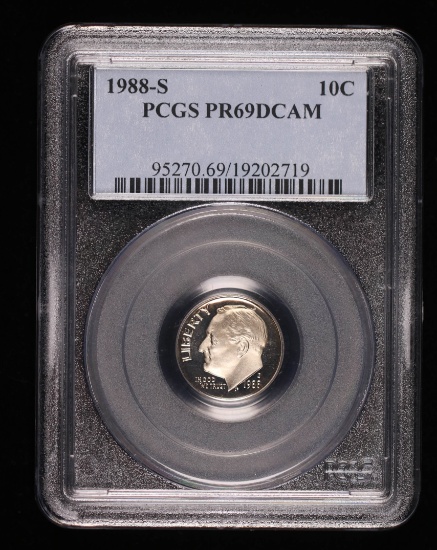 1988 S ROOSEVELT DIME COIN PROOF PCGS PR69 DCAM