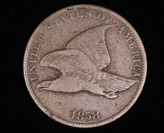 1858 SMALL LETTERS FLYING EAGLE CENT