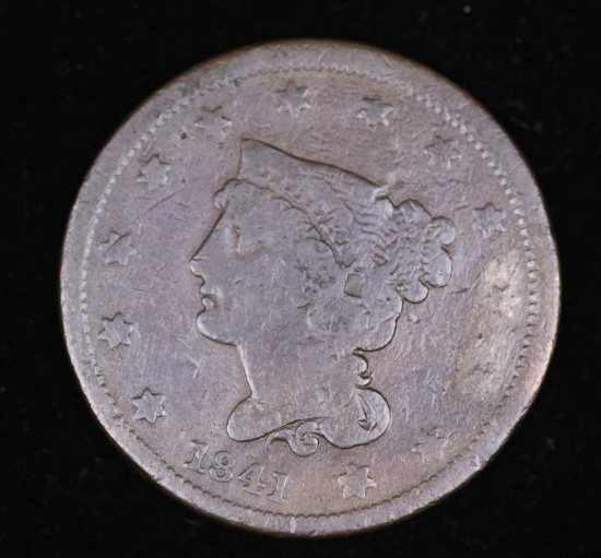 1841 LARGE US CENT COPPER