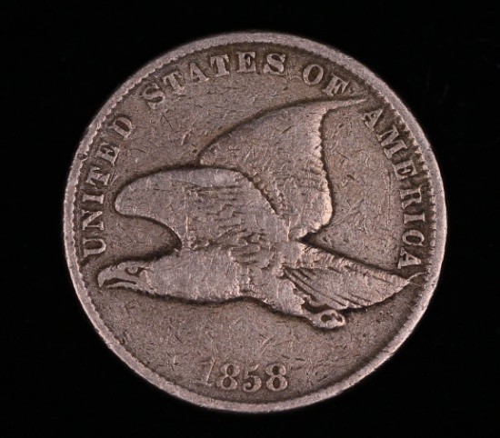 1858 SMALL LETTERS FLYING EAGLE CENT