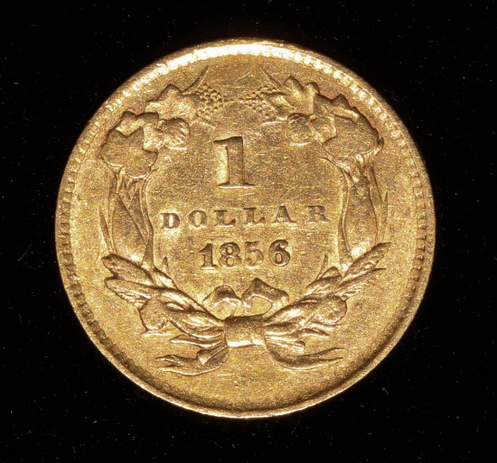 1856 $1 US INDIAN HEAD PRINCESS GOLD COIN