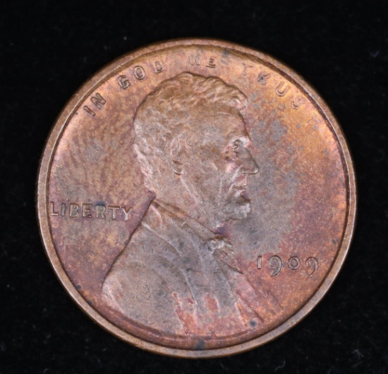 1909 WHEAT CENT PENNY COIN GEM BU UNC MS+++