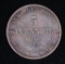1869 B GERMANY 5 PFENNING COPPER COIN