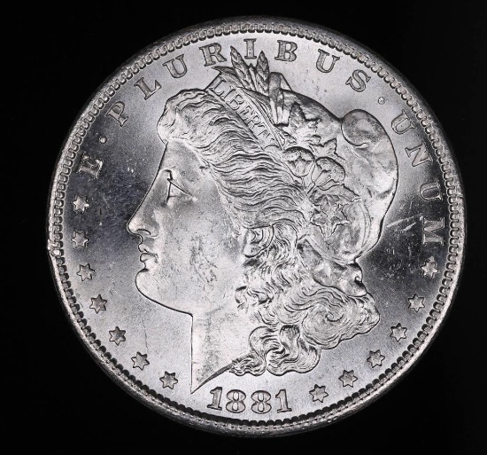 1881 S MORGAN SILVER DOLLAR COIN GEM BU UNC MS+++