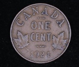1924 CANADA 1 CENT COPPER COIN