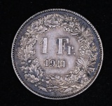 1911 1 FRANC SWITZERLAND SILVER COIN HIGH GRADE!!!
