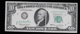 1963 A $10 FEDERAL RESERVE NOTE **GUTTER FOLD ERROR** UNC++