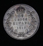 1910 CANADA 10 CENT SILVER COIN
