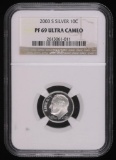 2003 S ROOSEVELT SILVER DIME COIN NGC PF 69 ULTRA CAMEO