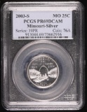 2003 S STATEHOOD WASHINGTON QUARTER SILVER COIN MISSOURI...PCGS PR69DCAM