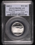 2005 S STATEHOOD WASHINGTON QUARTER SILVER COIN WEST VIRGINIA PCGS PR69DCAM