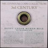 FRANKLIN MINT, MILLENIUM COIN COLLECTION 3RD CENTURY EGYPT UNDER ROMAN RULE TETRADRACHM