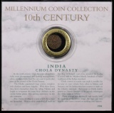 FRANKLIN MINT, MILLENIUM COIN COLLECTION 10TH CENTURY INDIA CHOLA DYNASTY