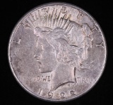 1922 S PEACE SILVER DOLLAR COIN