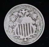 1867 SHIELD NICKEL US COIN