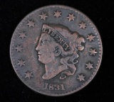 1831 LARGE CENT US COPPER COIN