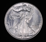 1943 WALKING LIBERTY SILVER HALF DOLLAR COIN GEM BU UNC MS+++